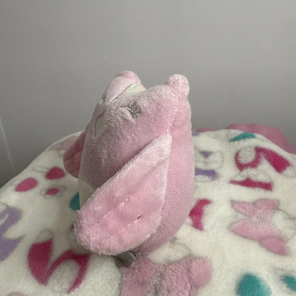 Lightning Bug Pink White Teal Owl Fox Security Blanket Satin Back Baby Lovey 13